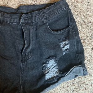 Black Jean Shorts from Shein